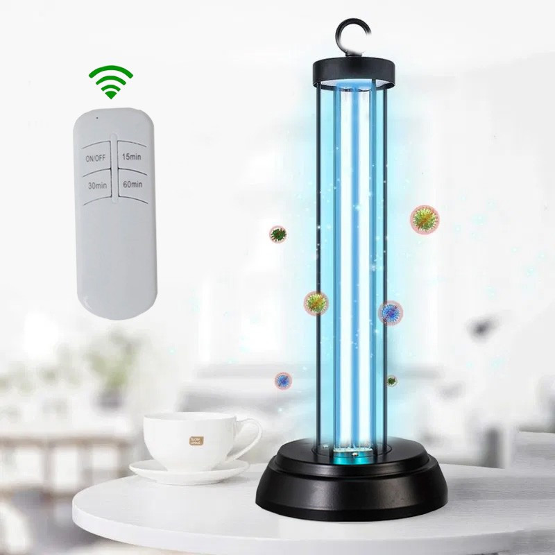 Dsane UV Light Sanitizer, Area-with Ozone Quartz Lamp 110V 36W Light with 15s Delay Time Remote Controller UVC Germicidal Lamp for Room Home Hotel Travel