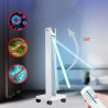 Lâmpada bactericida UVC 150W, portátil, com braço móvel, temporizador e controle remoto, esterilização de superfície, 120 m2