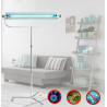 Lampa bactericida inox UVC 30W germicidala portabila cu stativ pe roti, tub Phillips