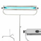 Lampa bactericida inox UVC 55W germicidala portabila, stativ pe roti, tub Phillips, comutator