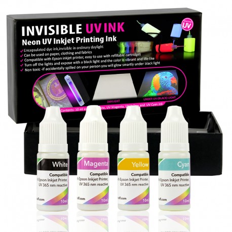 Invisible blue ink, uv cyan printer ink