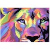 Blacklight плакат Lion Цветен печат блясък при blacklight арт стена флуоресцентна