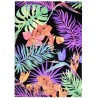 Blacklight postert Exotic Leaves print glow at blacklight art wall fluorescent